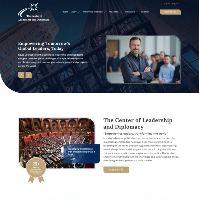 Website design project for CLD in Qatar