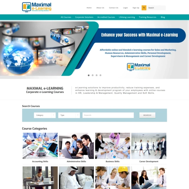 Website design project for Maximal in Qatar