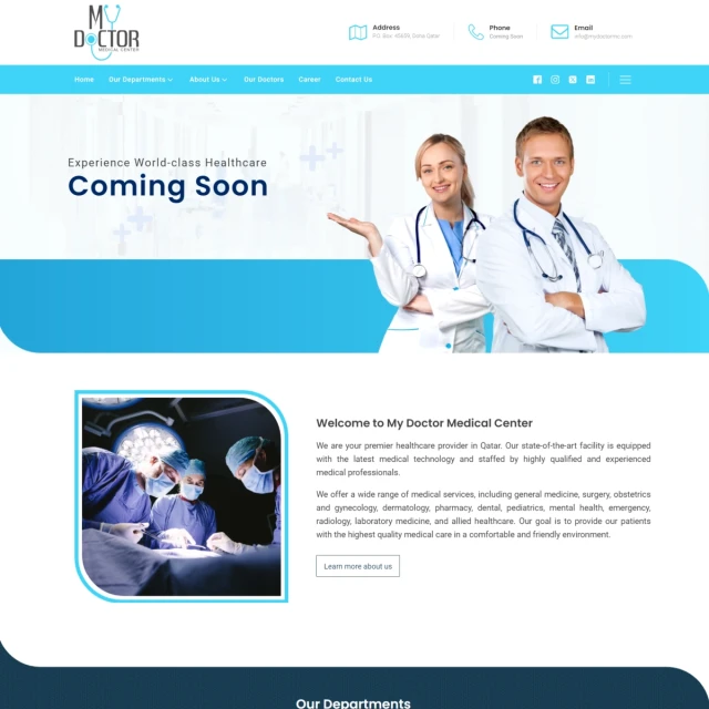 Website design project for MyDoctor in Qatar