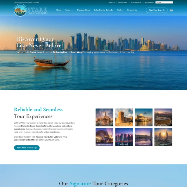 Website design project for STS in Qatar