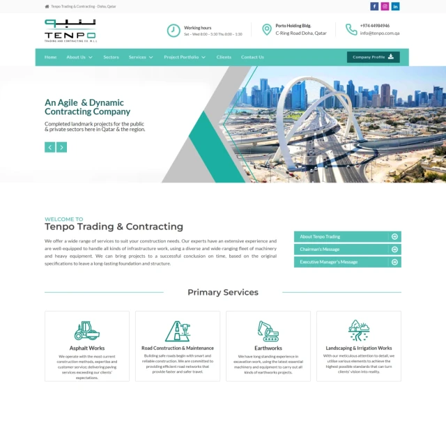 Website design project for Tenpo in Qatar